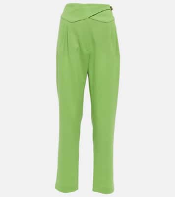High-rise straight virgin wool pants | Blazé Milano