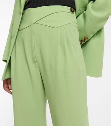 High-rise straight virgin wool pants | Blazé Milano