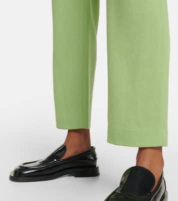 High-rise straight virgin wool pants | Blazé Milano
