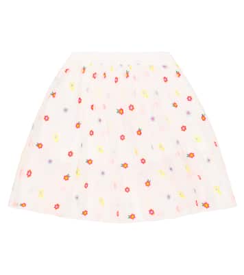Jupe brodée en tulle à fleurs | Stella McCartney Kids