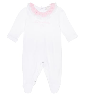 Baby - Tutina in cotone con volant | Monnalisa
