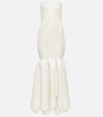 Bridal strapless twill gown | Rotate
