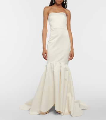 Bridal strapless twill gown | Rotate