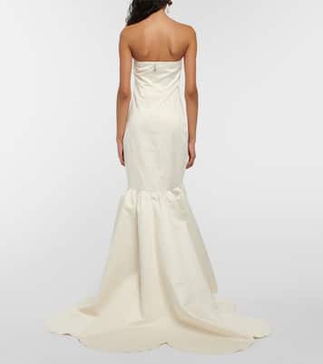 Bridal strapless twill gown | Rotate