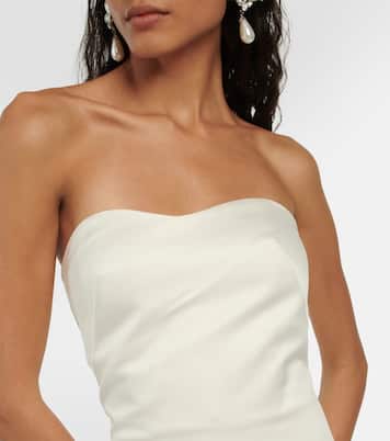 Bridal strapless twill gown | Rotate