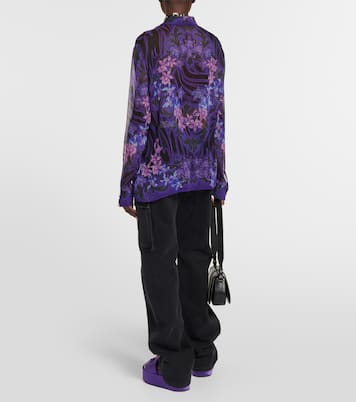 Chemise en soie à fleurs | Versace