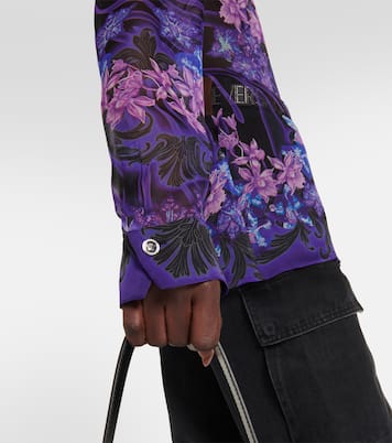 Chemise en soie à fleurs | Versace