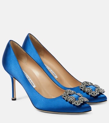 Escarpins Hangisi 90 en satin | Manolo Blahnik