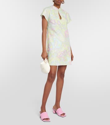 Vestido corto de algodón floral | Rixo
