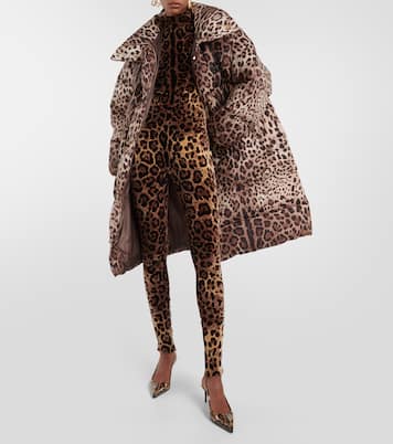 Leopard-print cotton-blend catsuit | Dolce&Gabbana