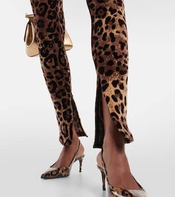 Leopard-print cotton-blend catsuit | Dolce&Gabbana