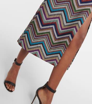 Zig Zag wool-blend midi dress | Missoni