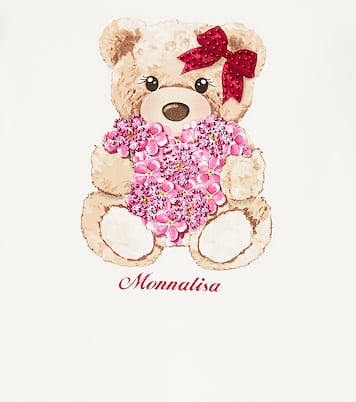 Abito in cotone con stampa e tulle | Monnalisa