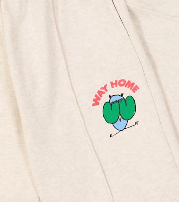 Printed cotton-blend jersey sweatpants | Jellymallow
