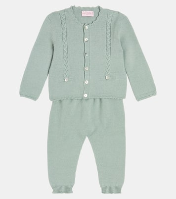 Baby Zas wool cardigan and pants set | La Coqueta