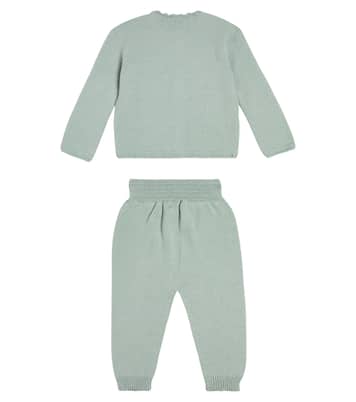 Baby Zas wool cardigan and pants set | La Coqueta