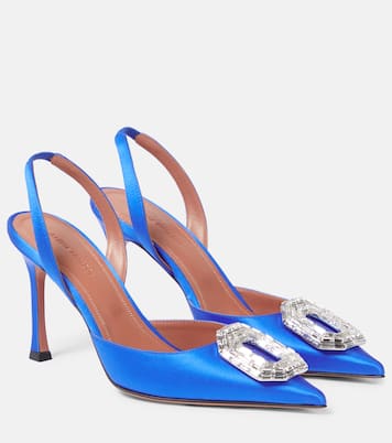 Pumps slingback Camelia in raso di seta | Amina Muaddi