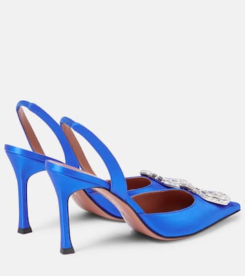 Pumps slingback Camelia in raso di seta | Amina Muaddi