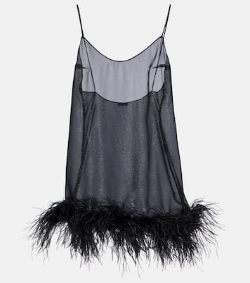 Feather-trimmed minidress | Oséree