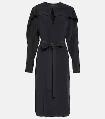 Danville silk crêpe de chine midi dress  | Joseph