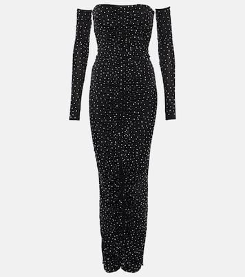 Embellished strapless jersey maxi dress | Alex Perry