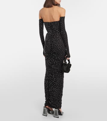 Embellished strapless jersey maxi dress | Alex Perry