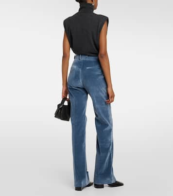 Hose The Slim Stacked aus Samt | Frame