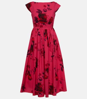 Robe midi en coton à fleurs | Erdem