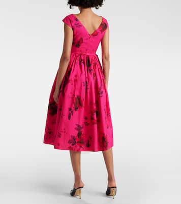 Robe midi en coton à fleurs | Erdem