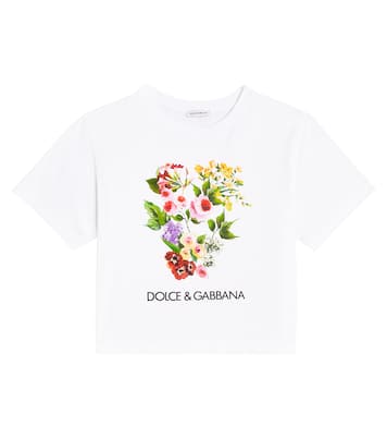 Camiseta de jersey de algodón estampada | Dolce&Gabbana Kids