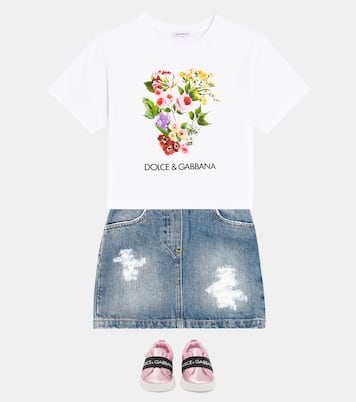 Camiseta de jersey de algodón estampada | Dolce&Gabbana Kids