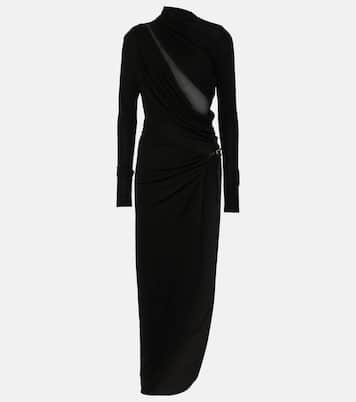 Asymmetric draped cutout midi dress | Christopher Esber