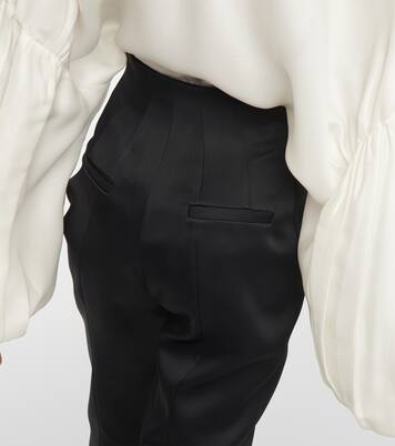 Pantalon slim Lenn en satin | Khaite