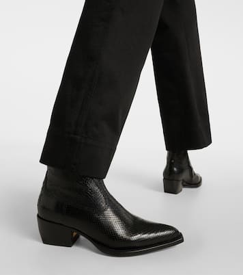 Debbie snake-effect leather ankle boots | Golden Goose