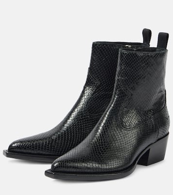 Debbie snake-effect leather ankle boots | Golden Goose
