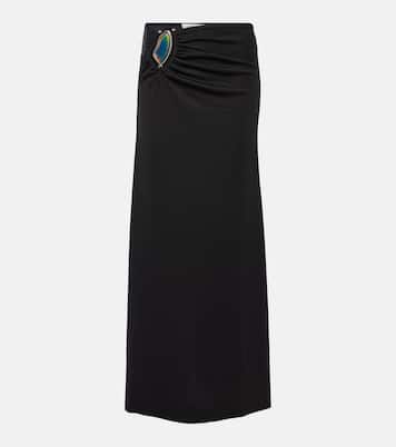 Moodstone ruched maxi skirt | Christopher Esber