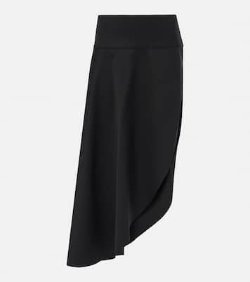 Falda midi de lana asimétrica | Alaïa