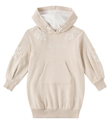 Abito felpa in jersey di cotone con logo | Chloé Kids