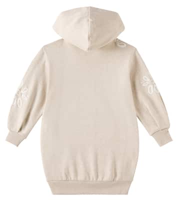Abito felpa in jersey di cotone con logo | Chloé Kids