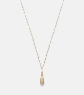 Collier Champagne Bottle en or 14 ct et diamants | Sydney Evan