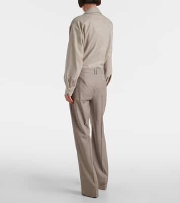Pantaloni regular Diane in lana | The Row