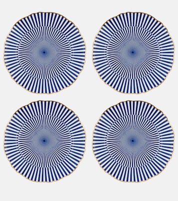 Arcane set of 4 porcelain dinner plates | Bitossi