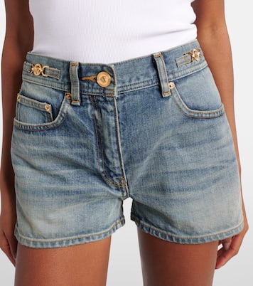 Shorts di jeans a vita media | Versace