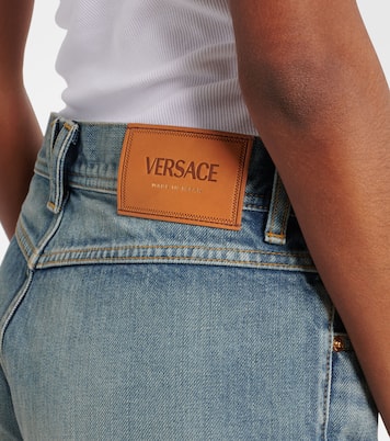 Shorts di jeans a vita media | Versace