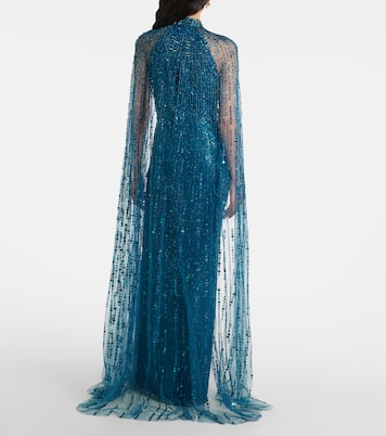 Cairo sequined caped gown  | Jenny Packham