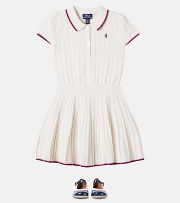 Set de polo y falda de algodón acanalados | Polo Ralph Lauren Kids