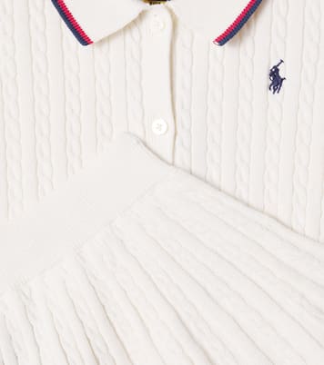Set de polo y falda de algodón acanalados | Polo Ralph Lauren Kids