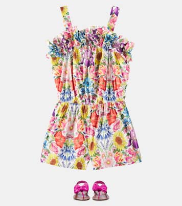 Jumpsuit corta in cotone floreale | Tartine et Chocolat