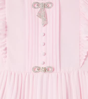 Abito in chiffon con fiocco e pince | Self-Portrait Kids