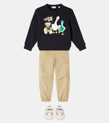 Sweat-shirt imprimé en coton | Burberry Kids